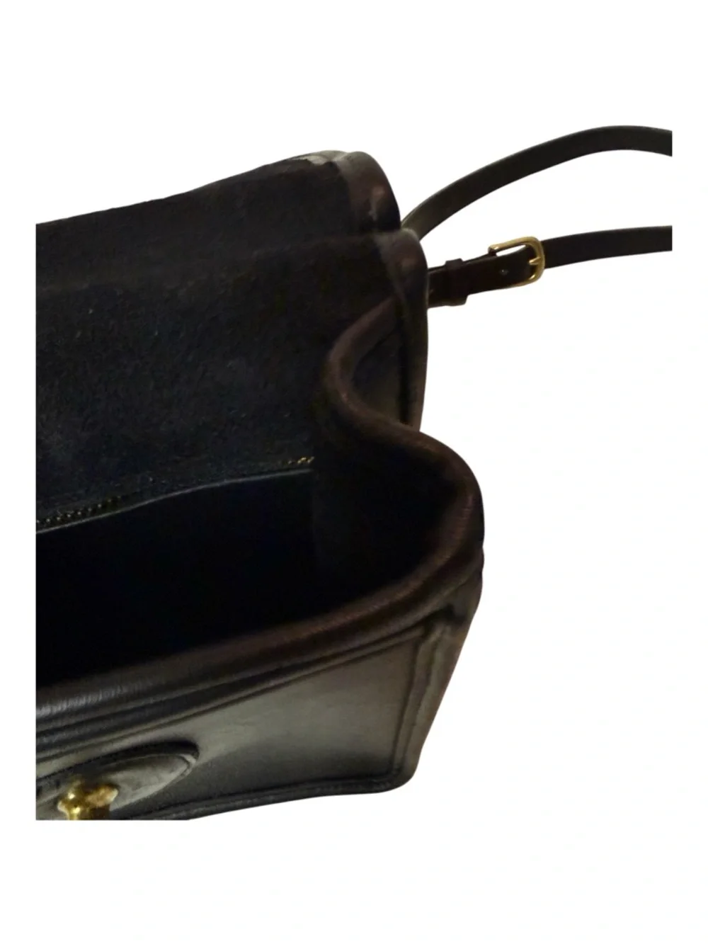 Vintage Coach Murphy Black Leather Crossbody Bag. Style No. 9930. Made in USA - Picture 14 of 16